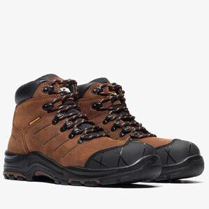 BAT-681 Dark Brown - Bonanza Waterproof Steel Toe Mens Construction Boots